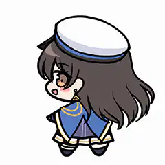 chibi sailor girl blushes