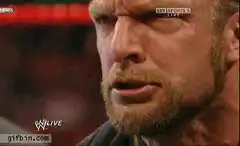 Triple H intense stare