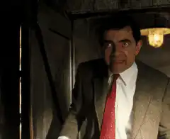 Mr. Bean wide-eyed shock