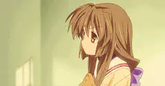 Clannad boy pokes girl's nose
