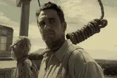 James Franco hanging with rope