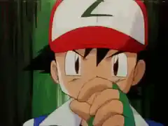 Ash Ketchum throws a pokeball