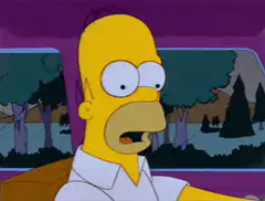 Homer Simpson turns into a zombie