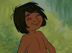 Mowgli laughing and smiling