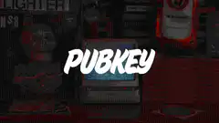Pubkey logo on retro computer