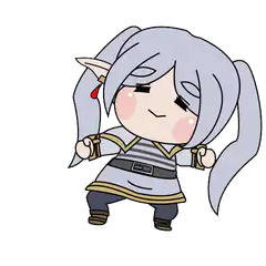 chibi elf girl dancing