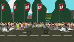 The Simpsons car parade