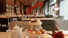 Afternoon tea with moving pastries