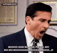Michael Scott screaming NO