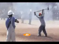 Cricket batsman hit by ball