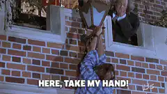 Here take my hand no give me your other hand