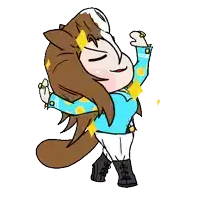 Chibi horse girl dancing