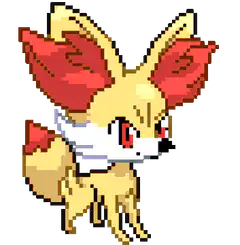 Fennekin breathing fire