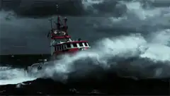 USCGC Eagle in rough seas
