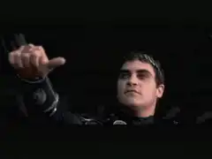 Joaquin Phoenix pointing finger