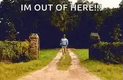 Man running away from car