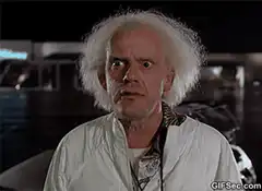 Doc Brown confused reaction