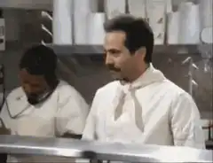 George and Jerry at the counter