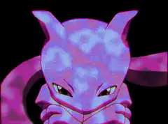 Mewtwo glowing purple