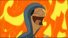 Loud Laughing Guy in Hoodie