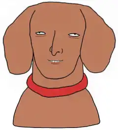 Doge with human face