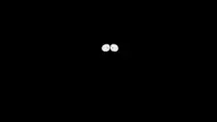 Two white eyes on black background