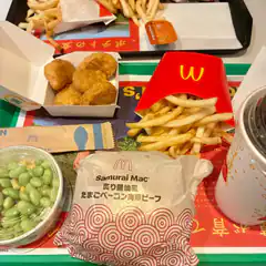 McDonald's Samurai Mac meal with edamame