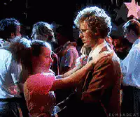 Dancing couple in a club