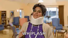 Whiplash woman neck brace
