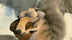Scrat hugging his acorn
