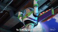 Buzz Lightyear flies to infinity and beyond
