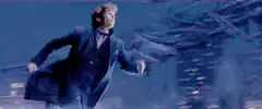 Doctor Who Eleventh Doctor fights Weeping Angel