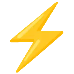 Yellow lightning bolt animation