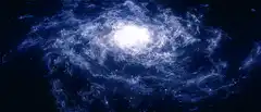 Blue spiral galaxy animation