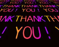 Colorful 3D Thank You Text Animation