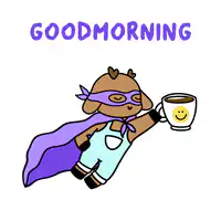 Superhero Squirrel Good Morning