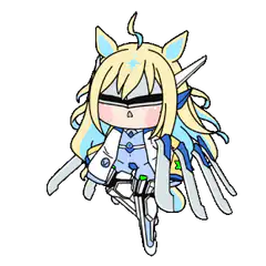 Chibi unicorn girl with sunglasses