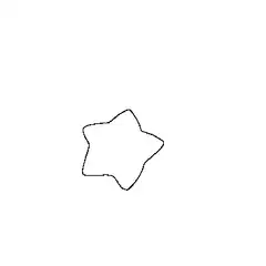 doodle star with face