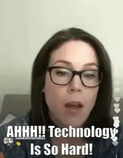 Woman screaming technology is hard