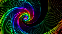 Rainbow Spiral Lines Animation