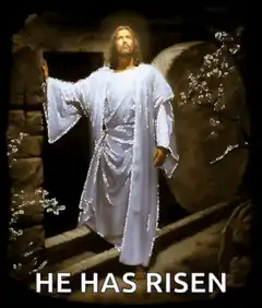 Jesus rises from the tomb