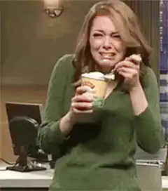 Penny eating ice cream crying