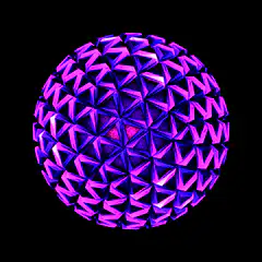 Purple geometric sphere morphing