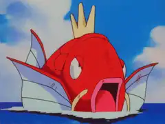 Magikarp evolves into Gyarados