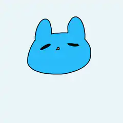 blue rabbit head and body