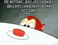 Me hitting buy as soon as dollars land in my bank account