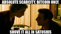 Absolute Scarcity Bitcoin Only Shove It All In Satoshis