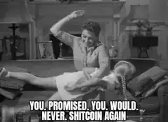 Woman slapping man on couch