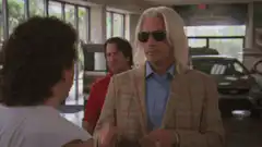 The Dude points at the car