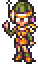 pixel art character waving
